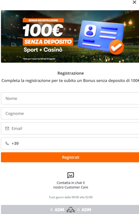 betson bonus benvenuto