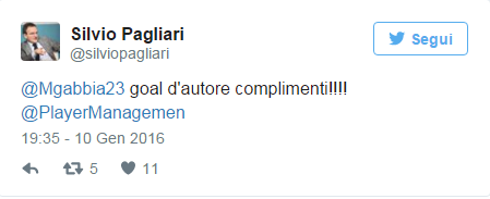 gabbiadini agente tweet