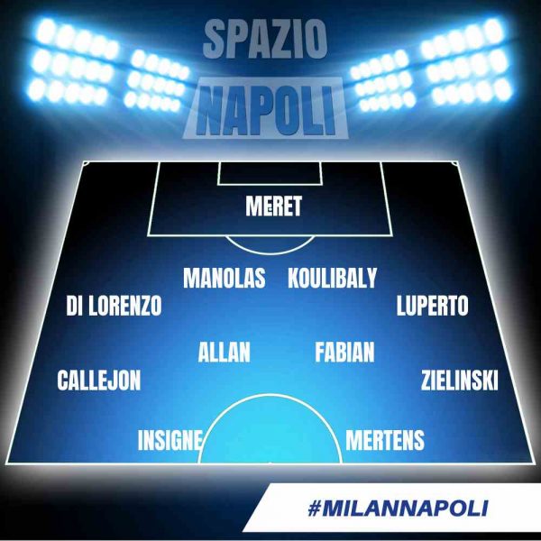 milan napoli probabili formazioni