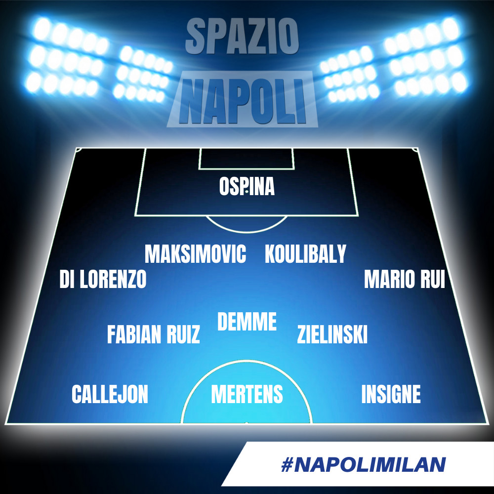 Napoli Milan formazioni probabili