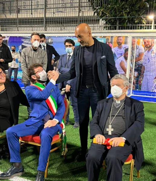 Spalletti e il sindaco di Acerra