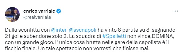 Tweet, Enrico Varriale