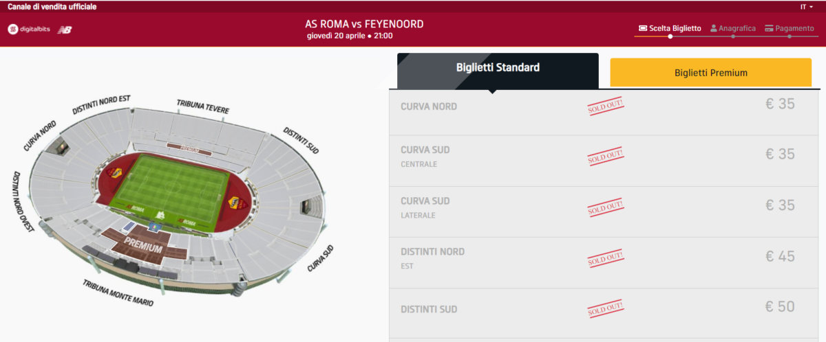 Biglietti Roma Feyenoord