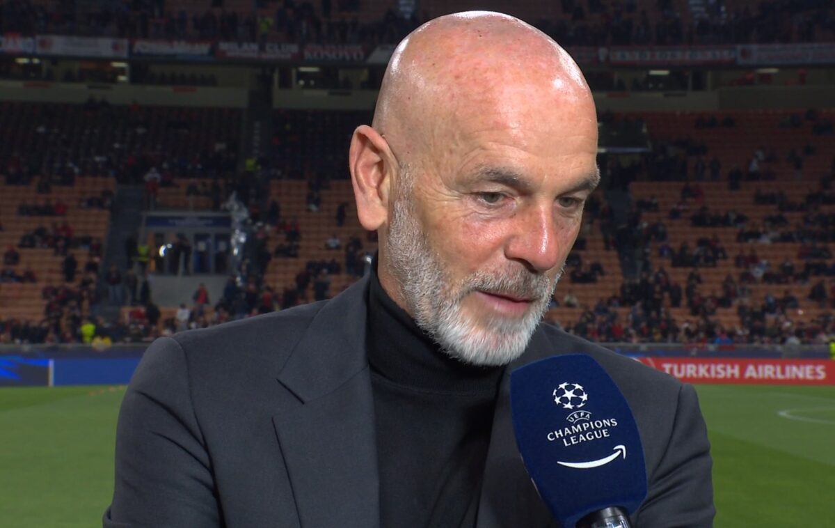 Stefano Pioli durante il pre-partita di Milan-Napoli