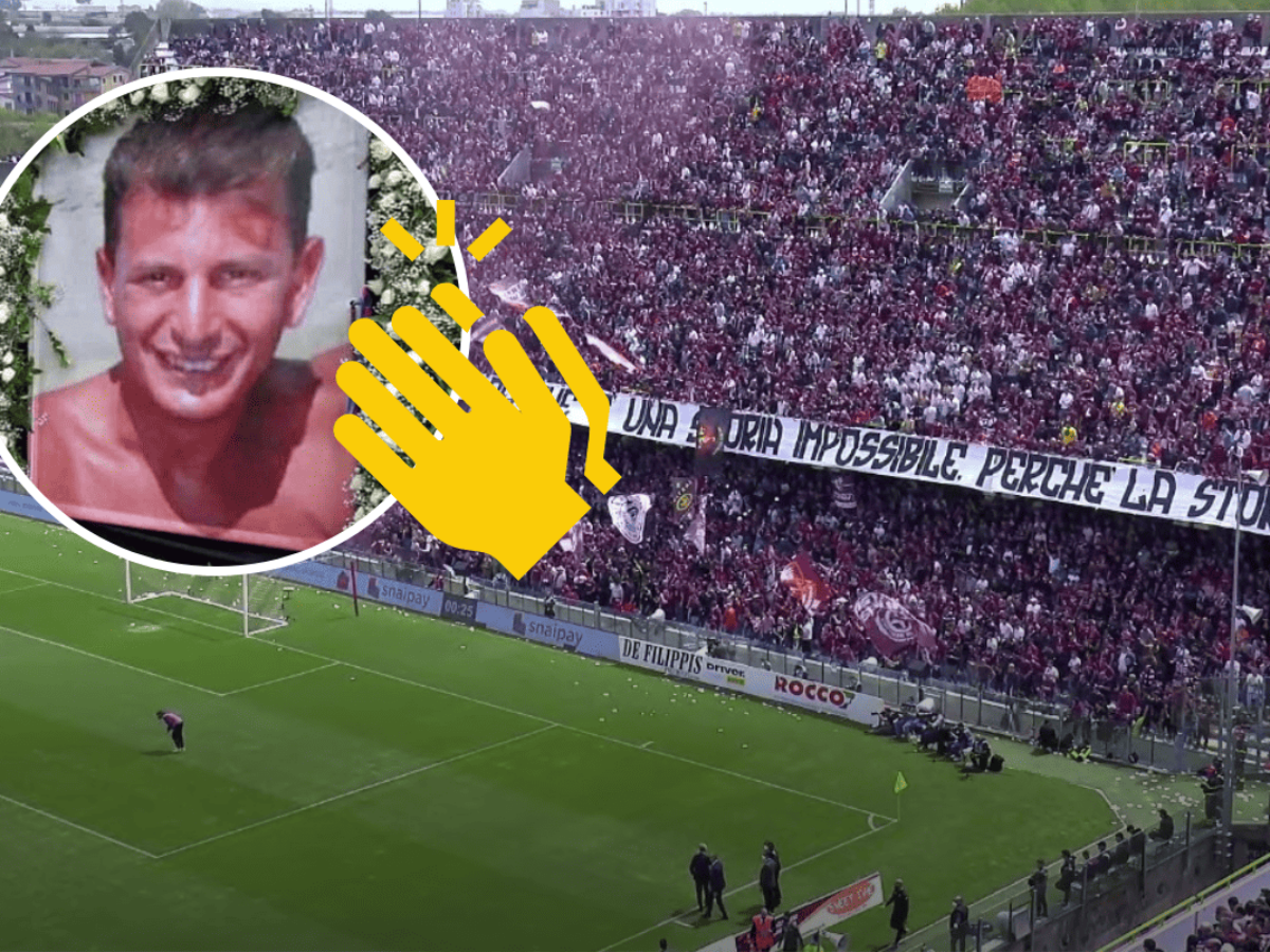 Bel gesto dei tifosi della Salernitana striscione in memoria di Ciro