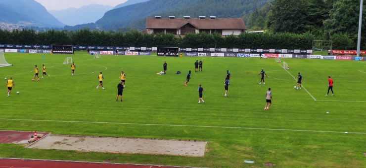 Allenamento a Dimaro: pioggia battente in Val di Sole