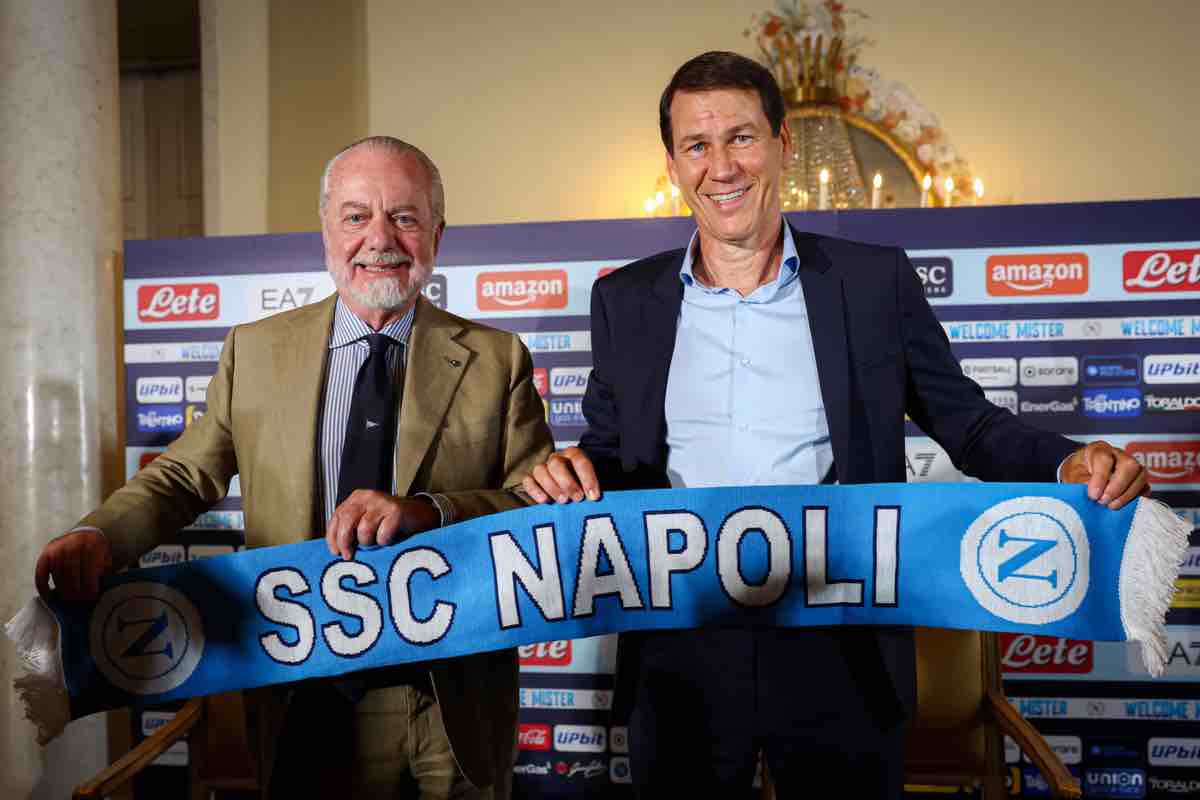 Aurelio De Laurentiis e Rudi Garcia sorridono: c'è Caprile per il futuro