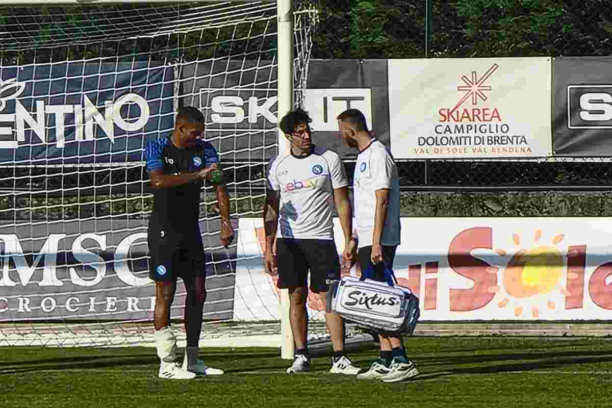 Scontro di gioco in allenamento per Juan Jesus