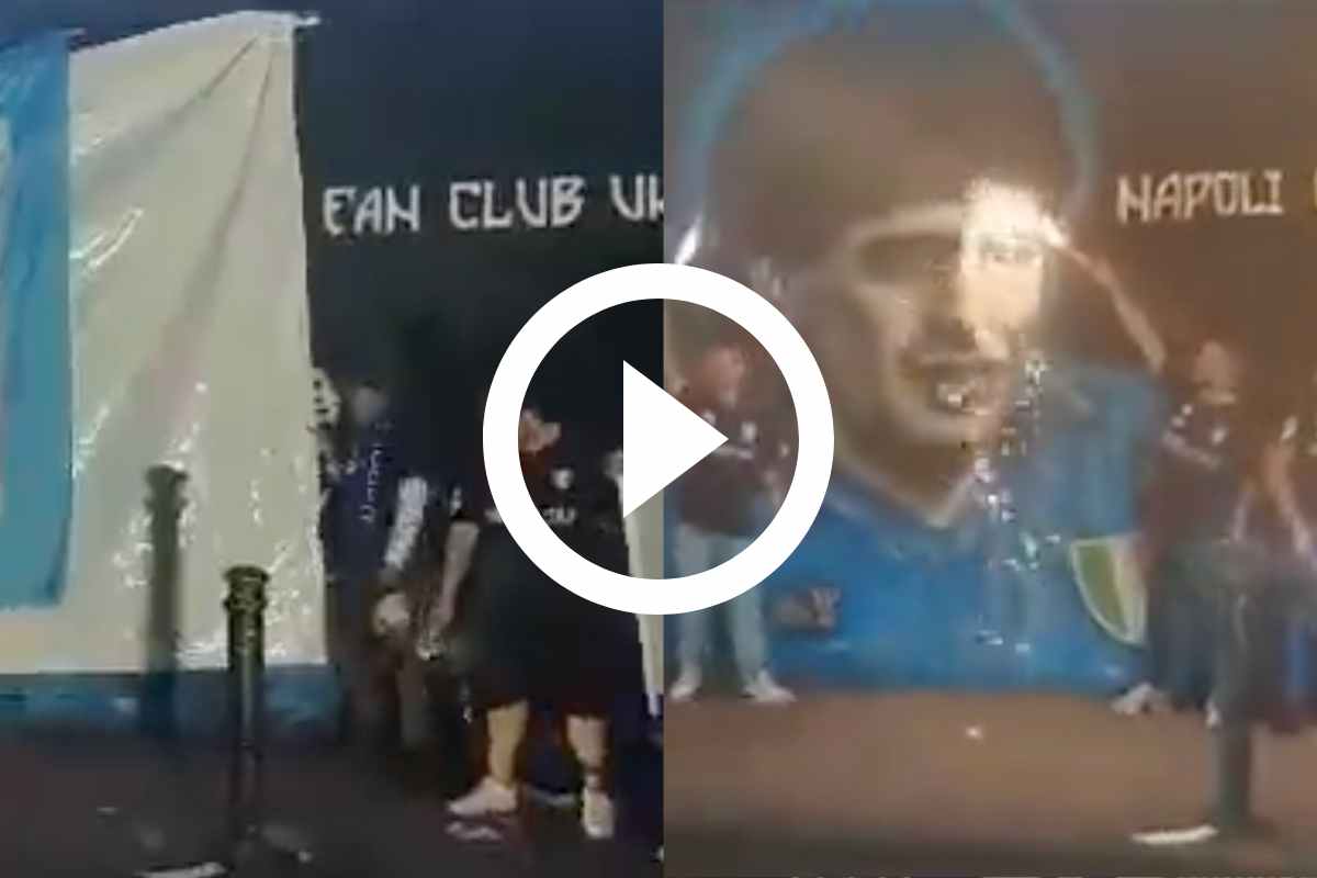 A Londra il primo murales di Maradona