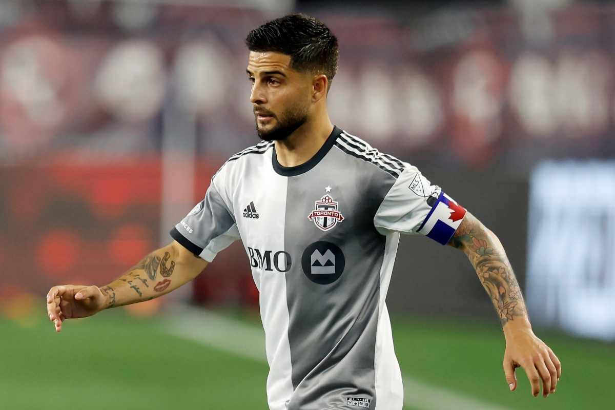 Lorenzo Insigne in campo con il Toronto