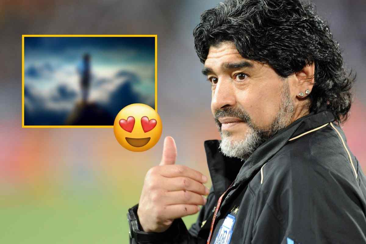 Il Napoli omaggia Maradona