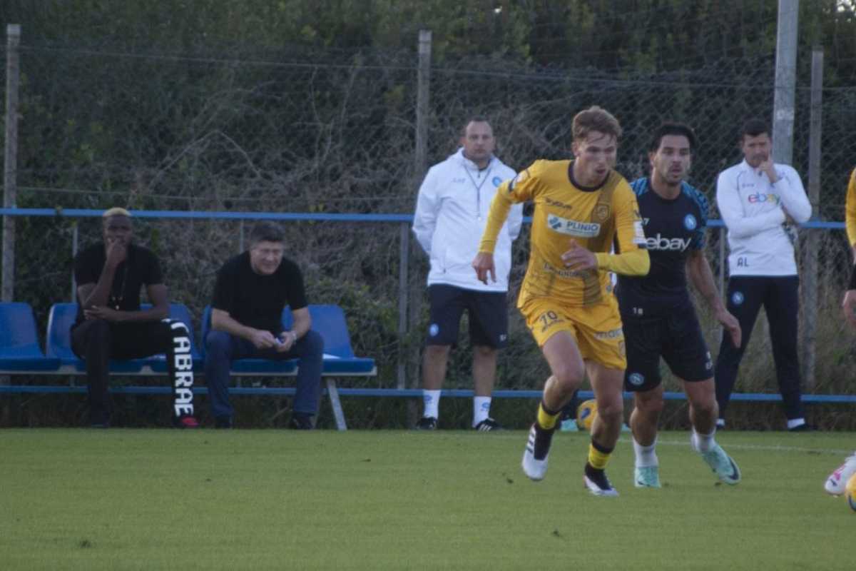 Napoli-Juve Stabia: la cronaca dell'allenamento congiunto