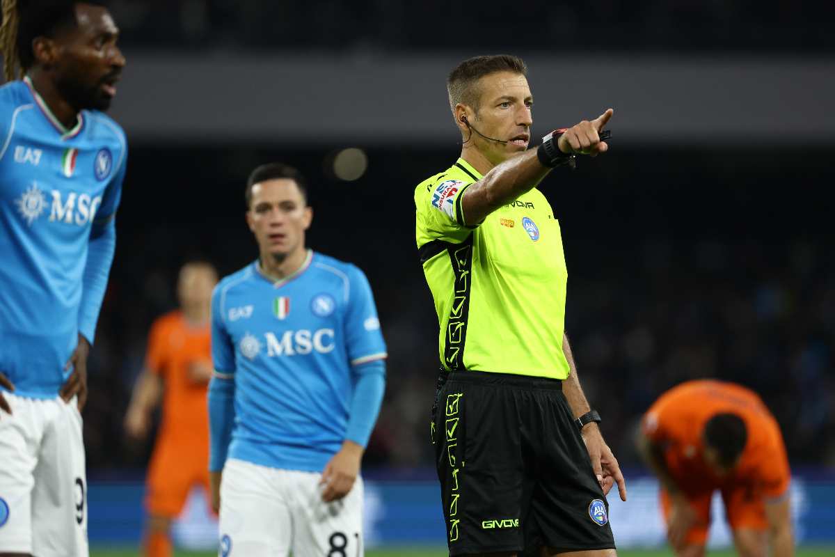 La decisione sull'arbitro Massa dopo Napoli-Inter