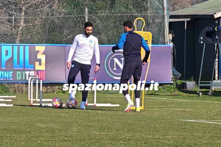 Napoli: un azzurro comincia l'allenamento a parte