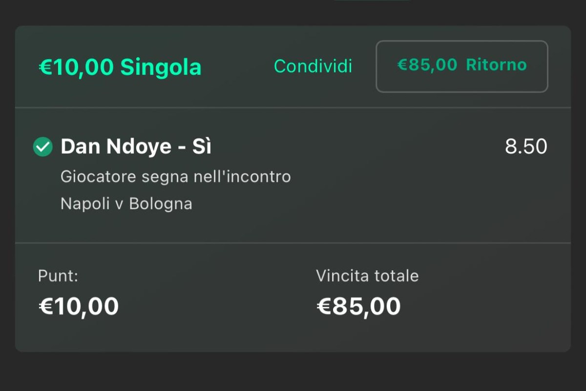 Tifosi del Napoli scommettono sul gol di Ndoye