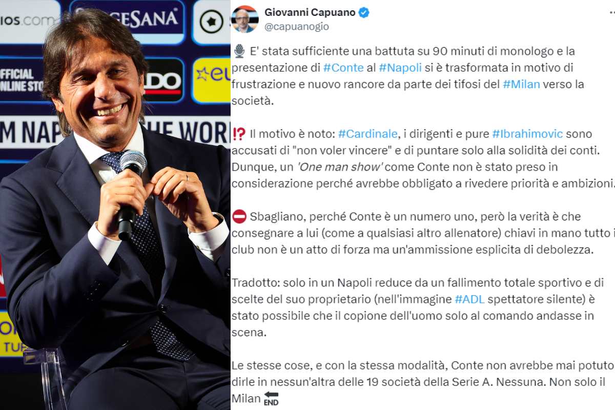 La critica di Capuano ad ADL e Conte