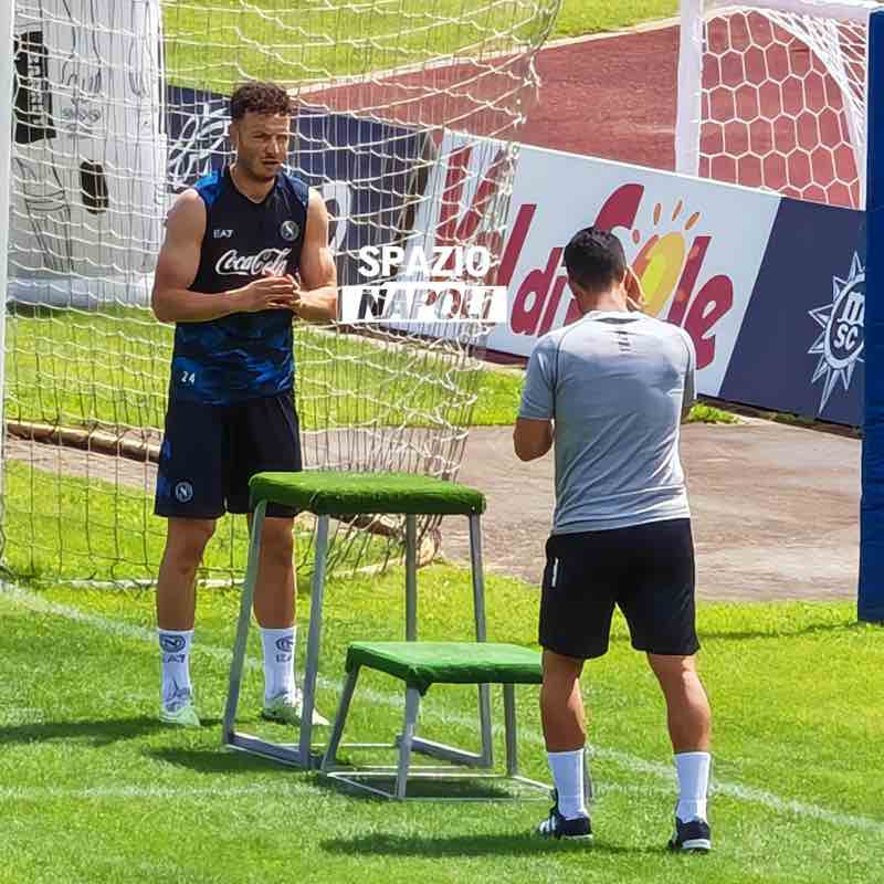 In corso l'allenamento del Napoli 