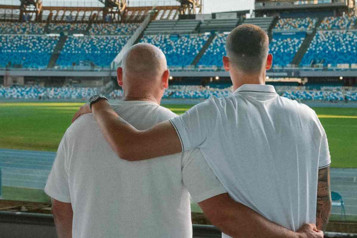 Rafa Marin allo stadio Maradona con il papà