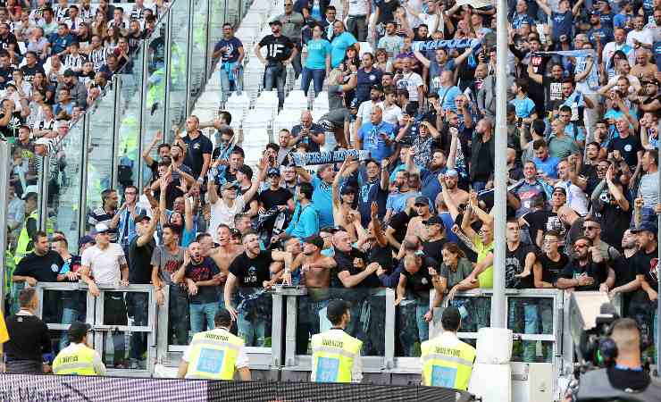 I tifosi del Napoli all'Allianz Stadium