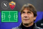 Conte pensa alla formazione per Napoli-Roma