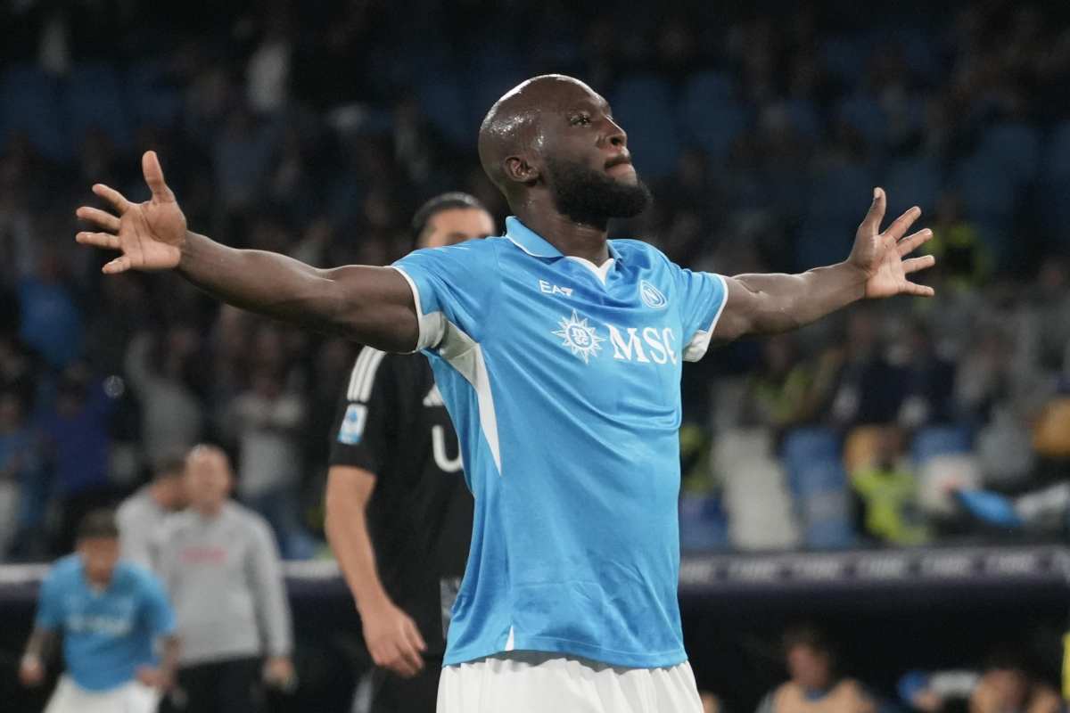 Lukaku esulta dopo un gol 