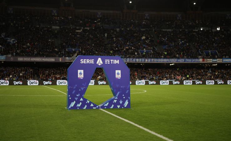 banner Serie A allo stadio Maradona