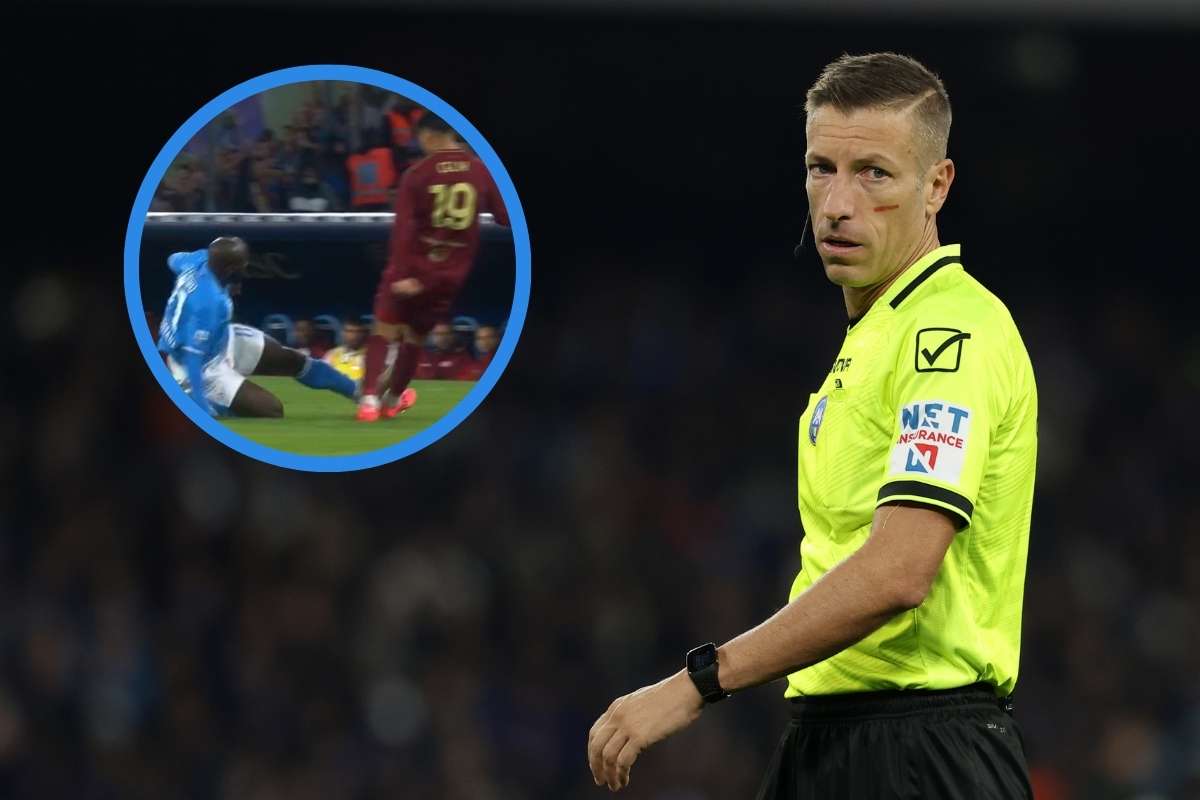 Napoli Roma, “punito” l’arbitro Massa: la decisione dopo i mancati gialli a Lukaku