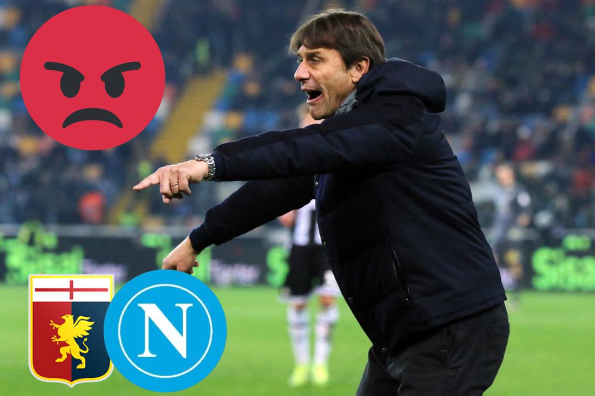 Conte furioso dopo Genoa Napoli, il retroscena nello spogliatoio: parole durissime