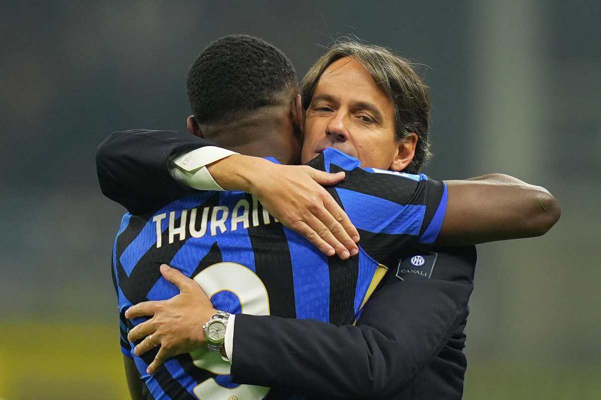 Inzaghi festeggia con Thuram 