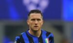 Piotr Zielinski dell'Inter in campo in Champions