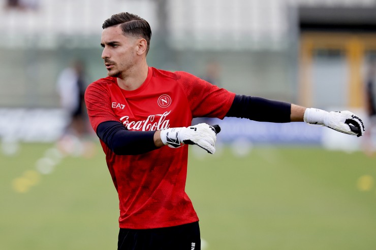 Alex Meret in allenamento 