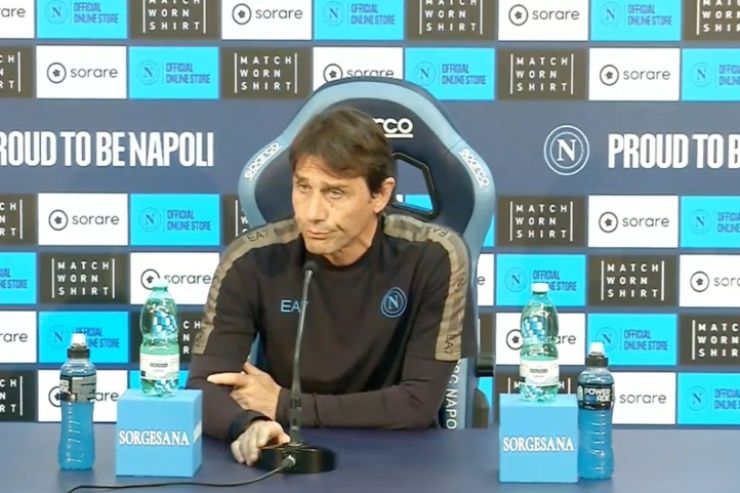 Conte in conferenza alla vigilia di Lazio-Napoli 