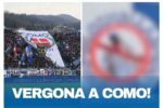 Vergogna a Como: adesivo contro Napoli