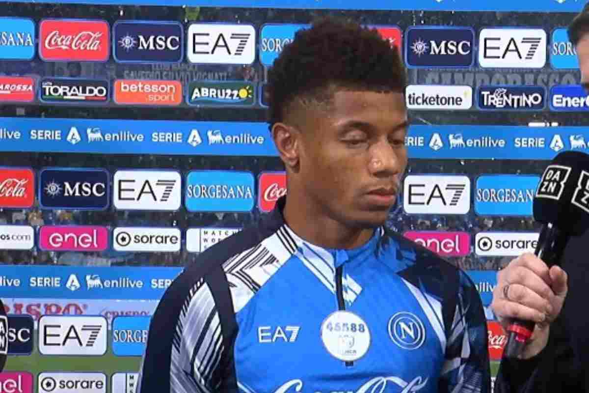 Napoli Udinese, le parole di David Neres 