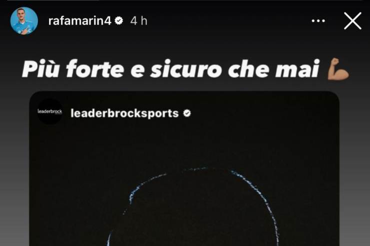 Il messaggio social di Rafa Marin