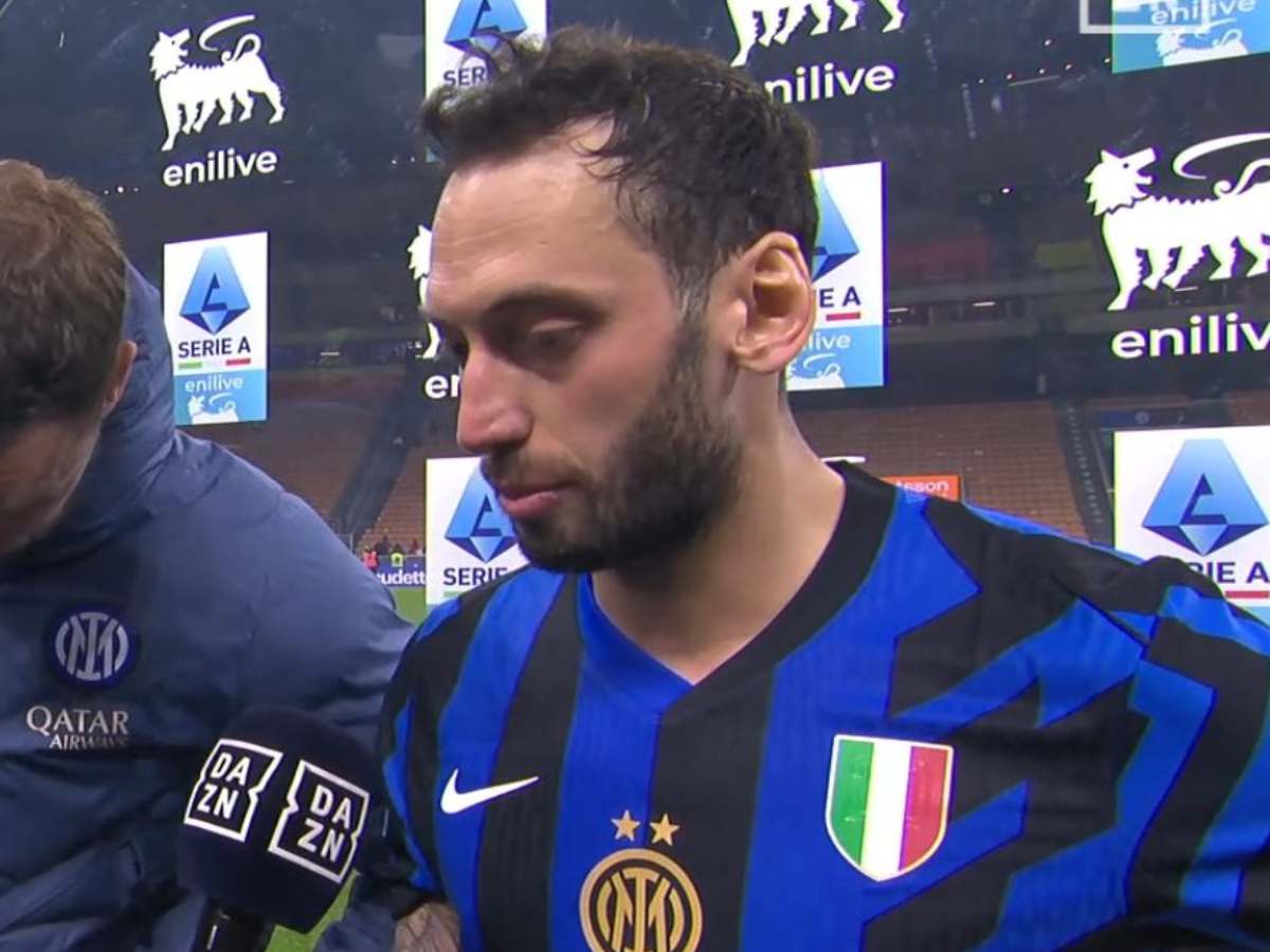 Hakan Calhanoglu nel post partita di Inter-Monza