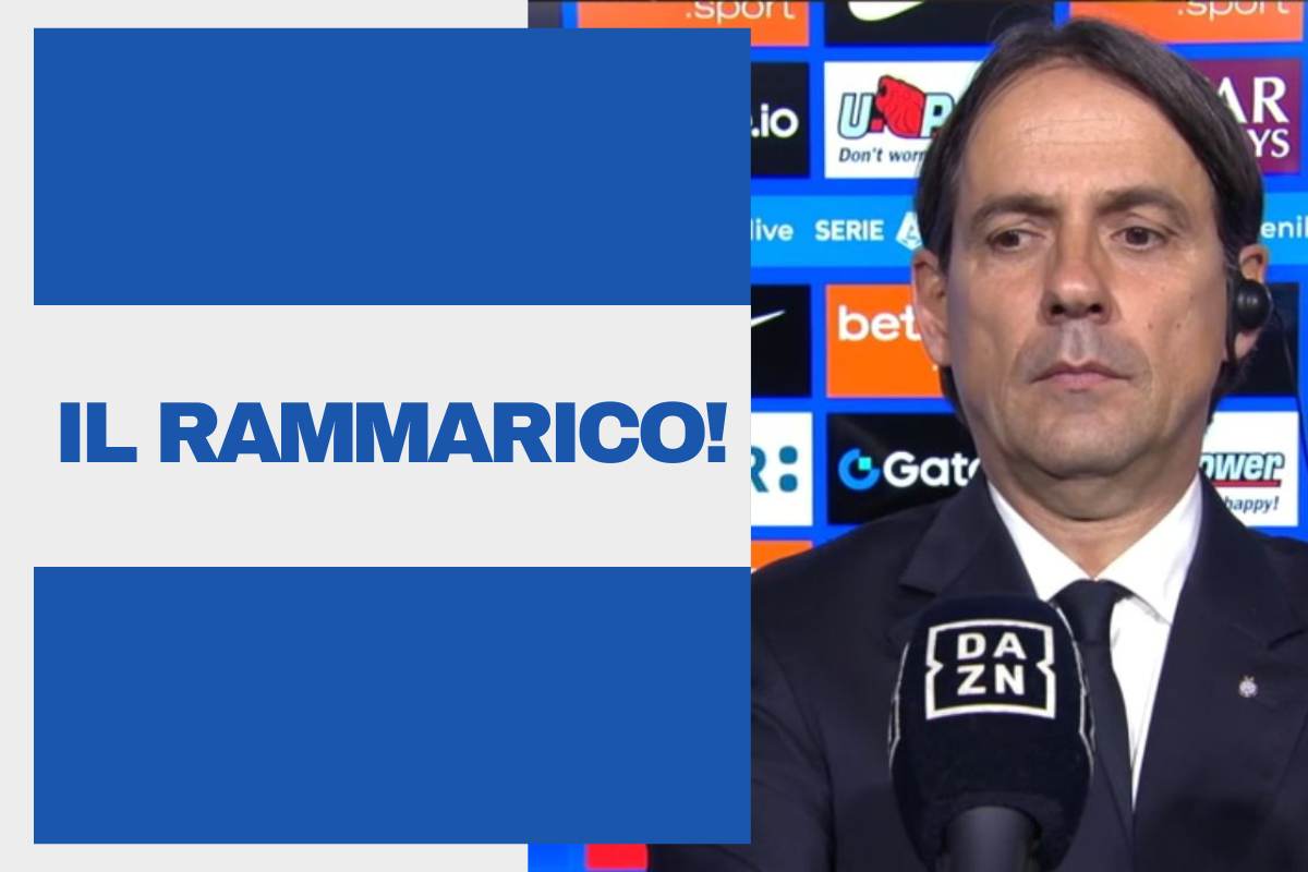 Napoli Inter, il rammarico di Inzaghi: l’annuncio lascia di sasso