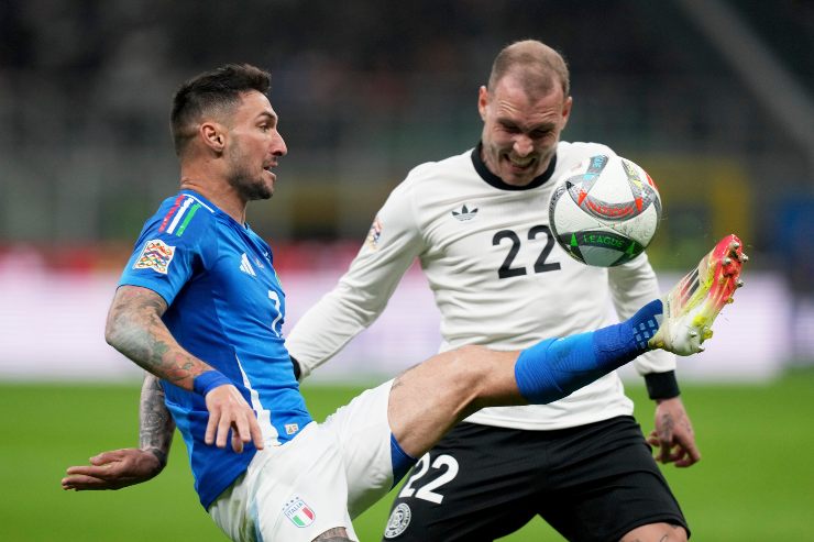 Politano durante Italia-Germania