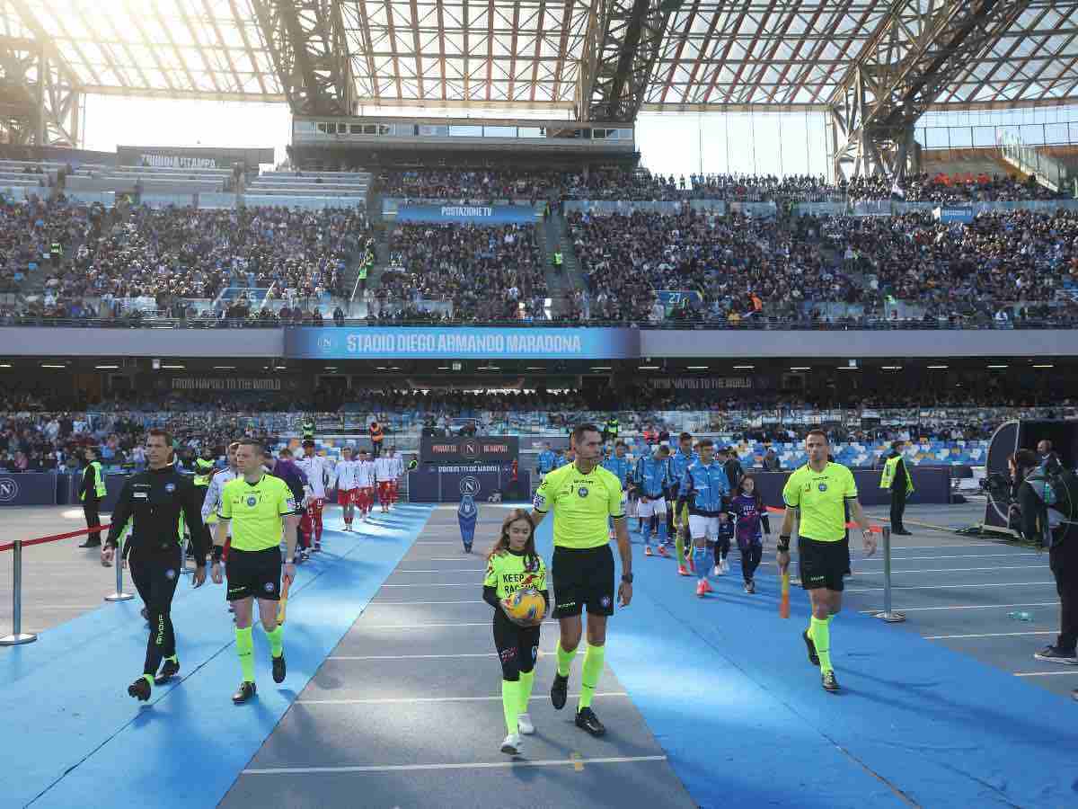 Napoli Fiorentina, episodio dubbio in area di rigore