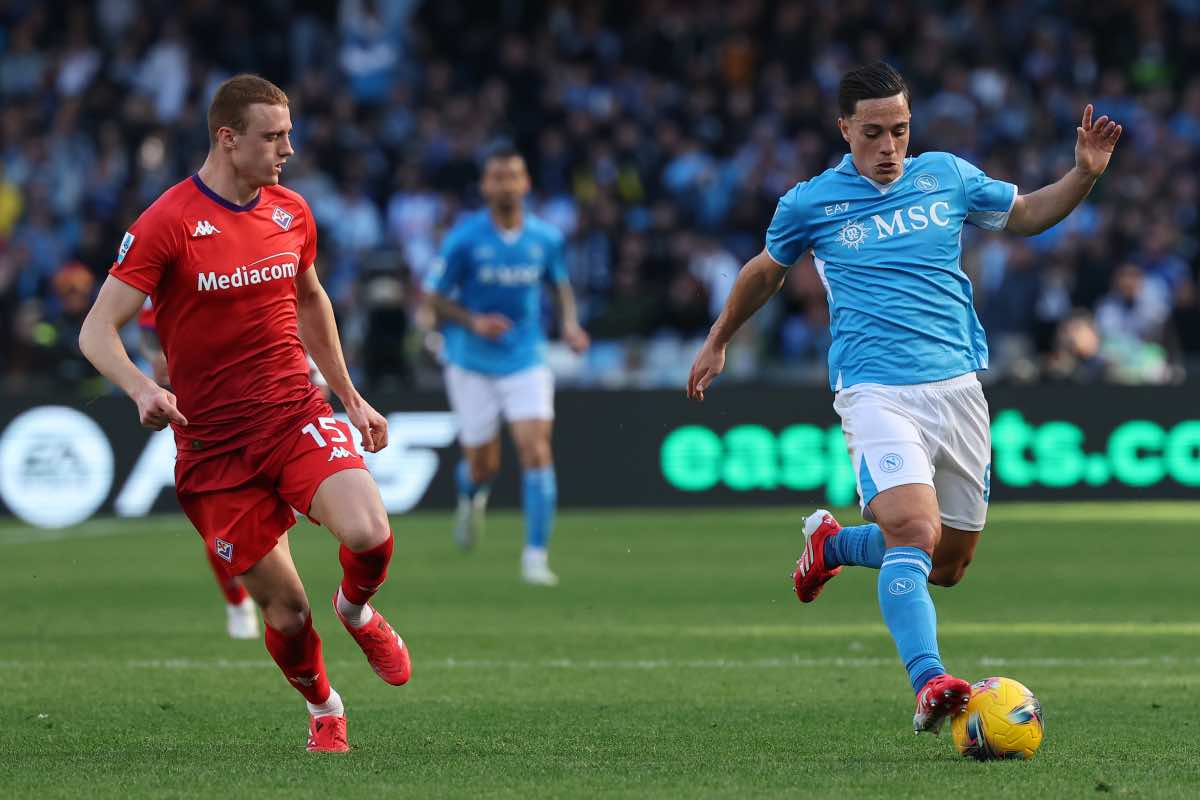 Raspadori durante Napoli-Fiorentina