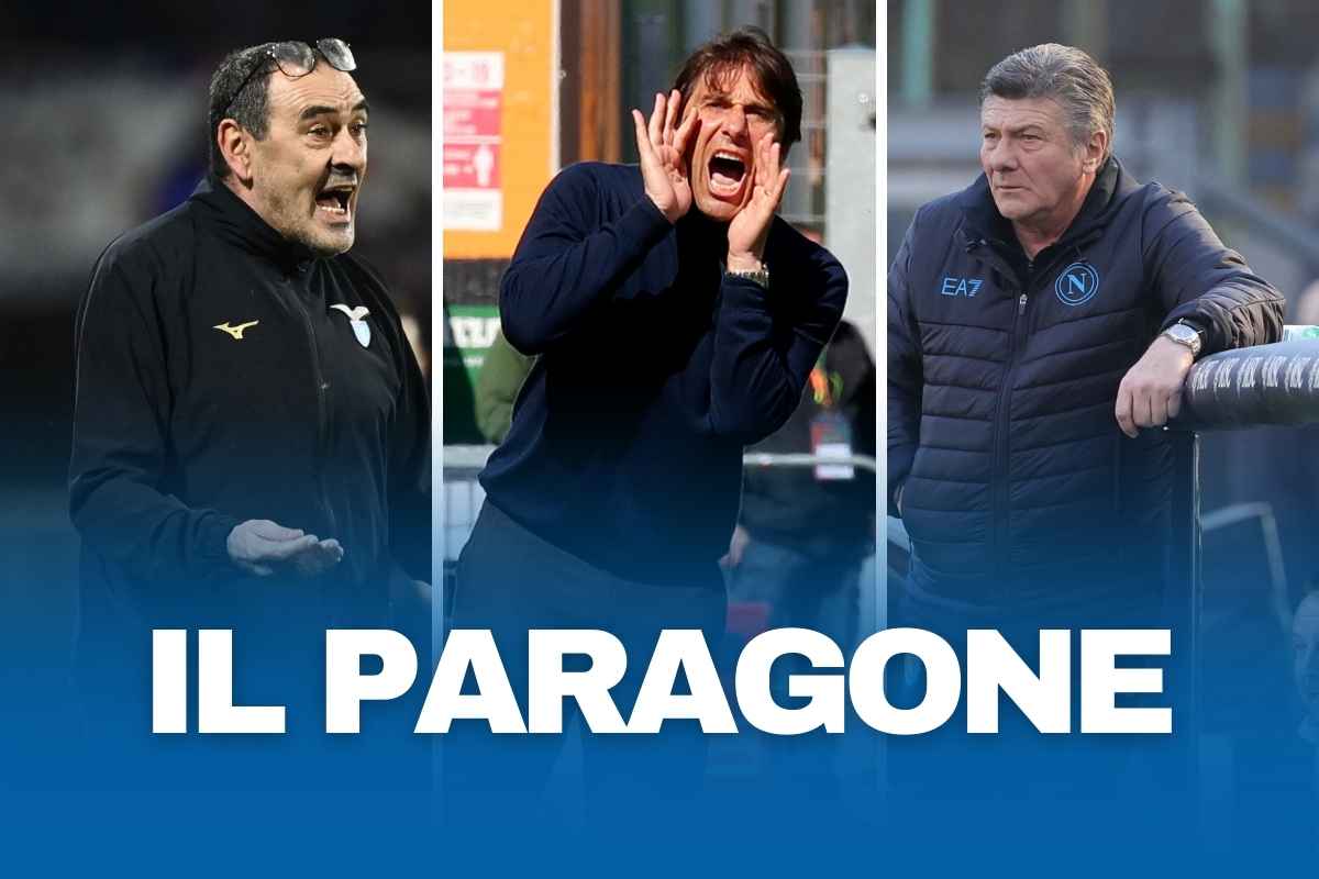 Paragone tra Conte, Sarri e Mazzarri